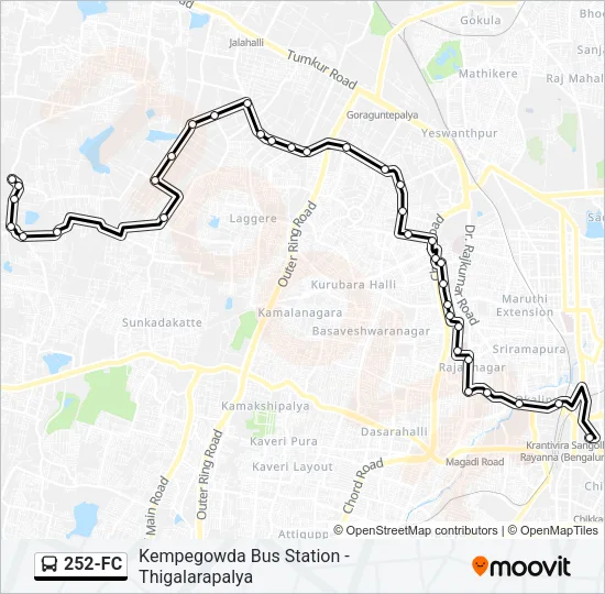 252-FC Bus Line Map