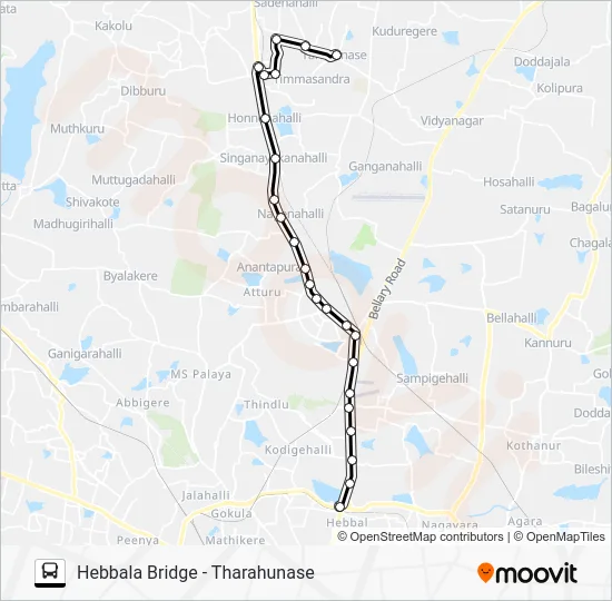 285 HBLB-THS Bus Line Map