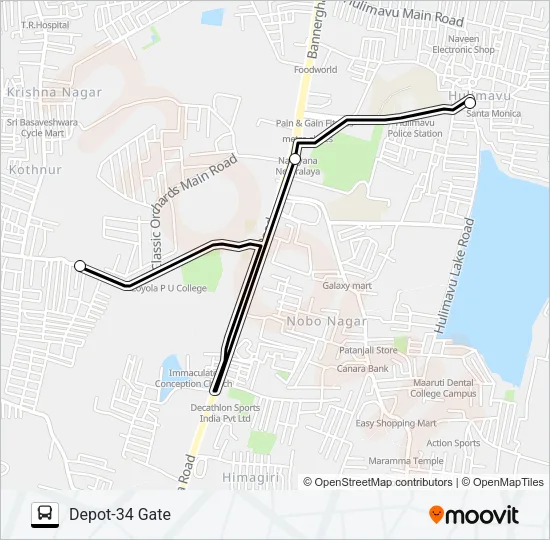D34G-HLMV Bus Line Map
