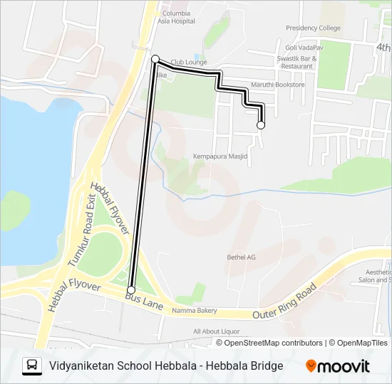 507 VNS-HBLB Bus Line Map