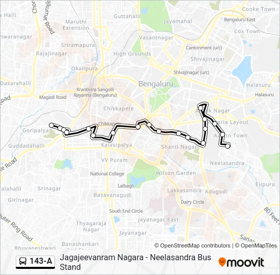 143-A Bus Line Map