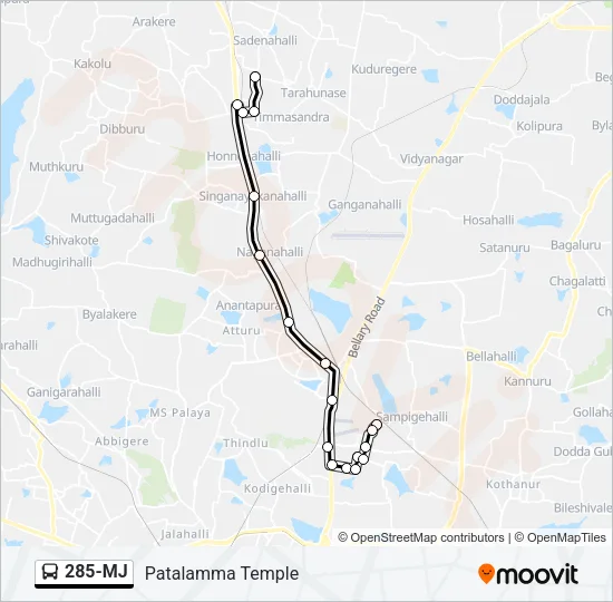 285-MJ Bus Line Map