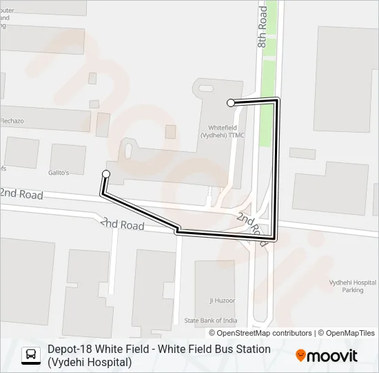 D18-WFTTMC Bus Line Map