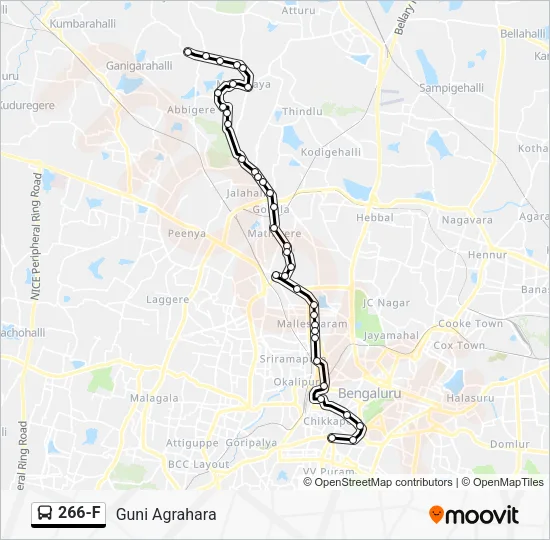 266-F Bus Line Map