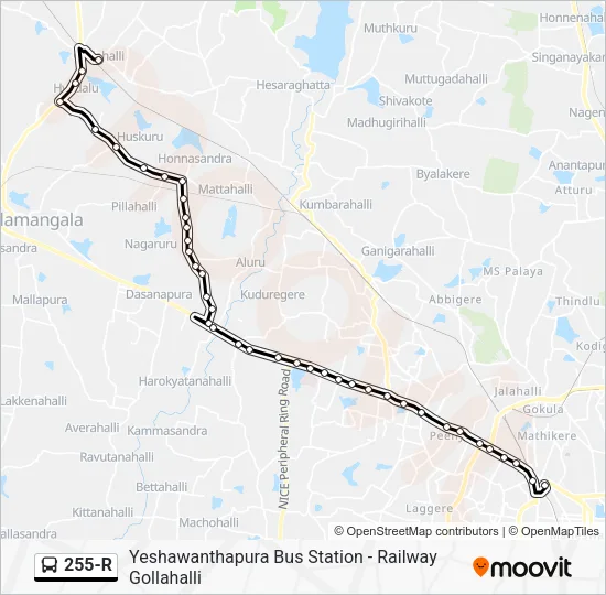 255-R Bus Line Map