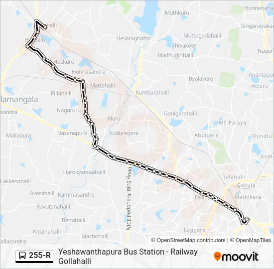 255-R Bus Line Map