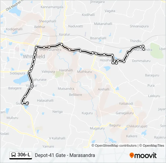 306-L Bus Line Map