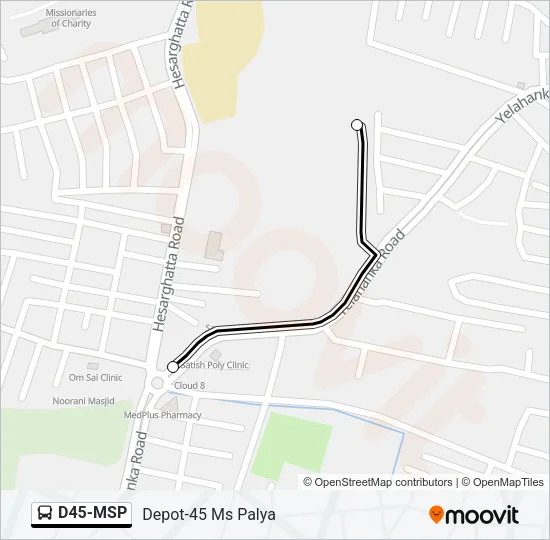 D45-MSP Bus Line Map