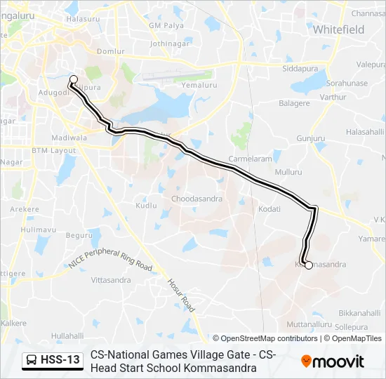 HSS-13 Bus Line Map