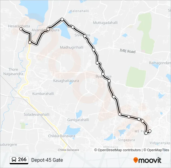 266 Bus Line Map