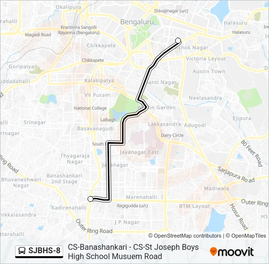 SJBHS-8 Bus Line Map