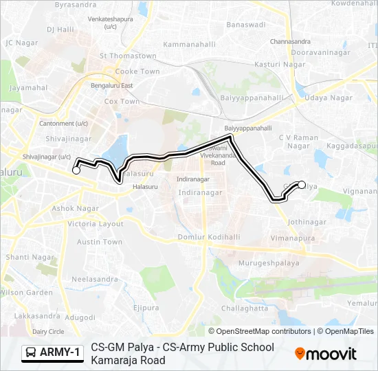 ARMY-1 Bus Line Map
