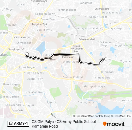 ARMY-1 Bus Line Map