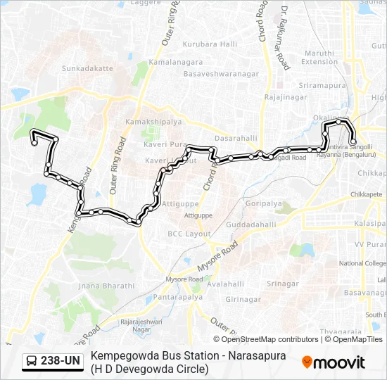 238-UN Bus Line Map