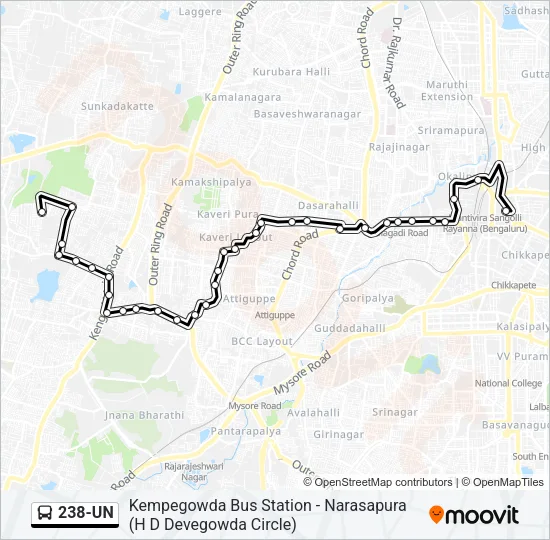 238-UN Bus Line Map