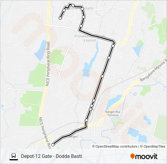 D12G-DBT Bus Line Map
