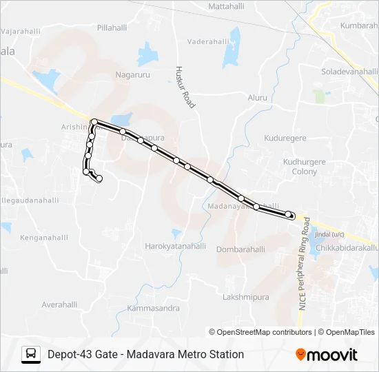 D43G-MDVMS Bus Line Map