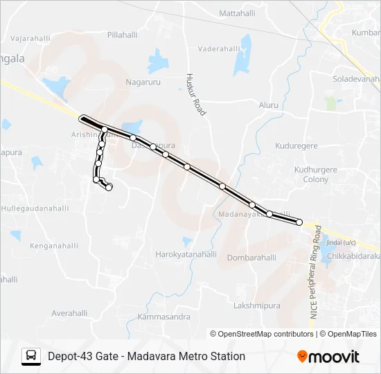 D43G-MDVMS Bus Line Map