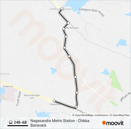 248-AB Bus Line Map