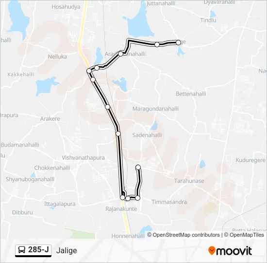 285-J Bus Line Map