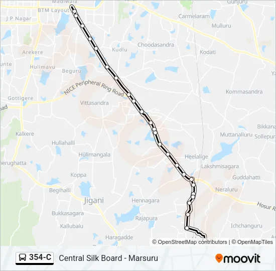 354-C Bus Line Map