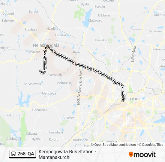 258-QA Bus Line Map