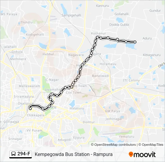 294-F Bus Line Map