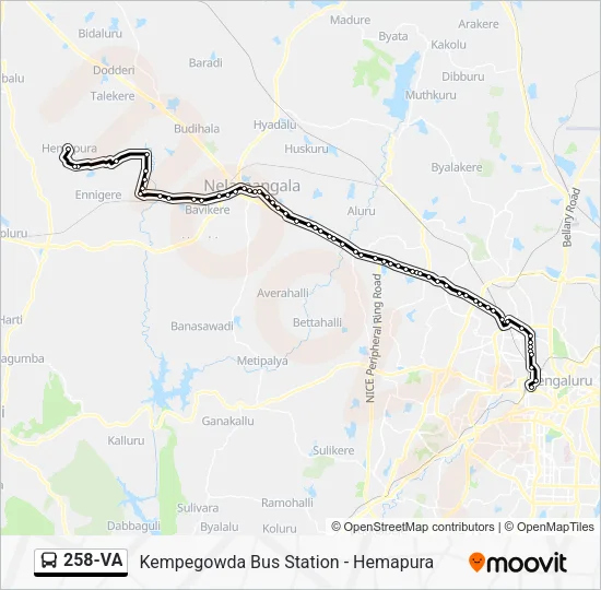 258-VA Bus Line Map