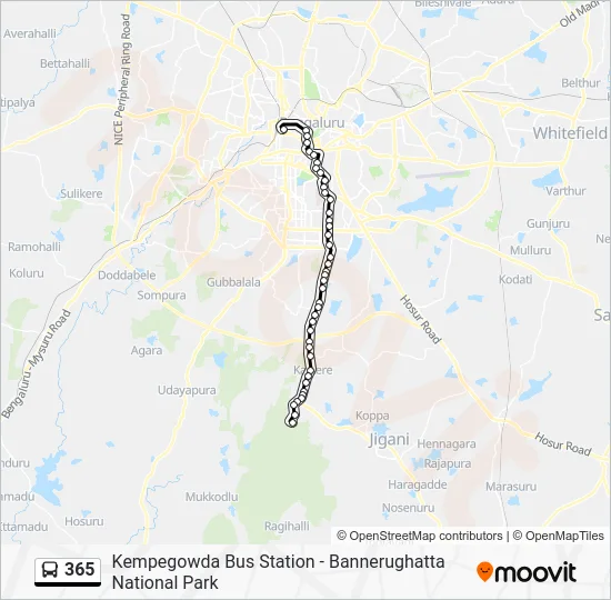 365 Bus Line Map