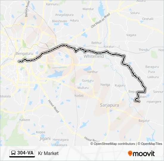 304-VA Bus Line Map