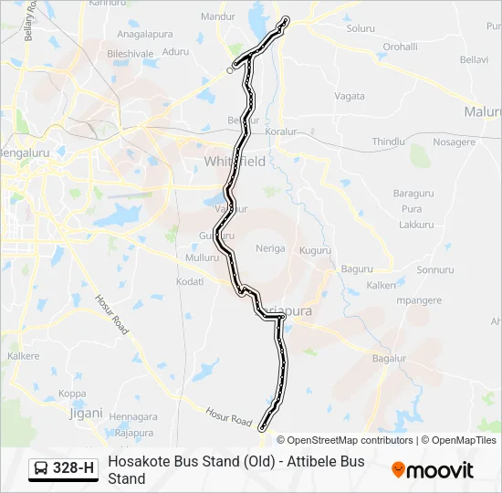 328-H Bus Line Map