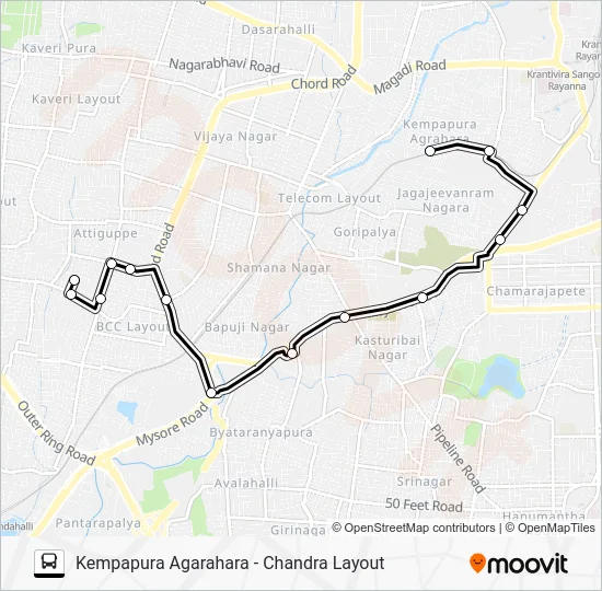 55-B KPA-CLO Bus Line Map