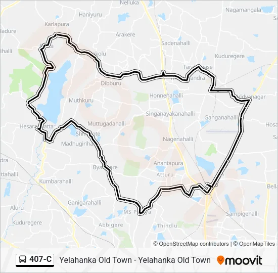 407-C Bus Line Map