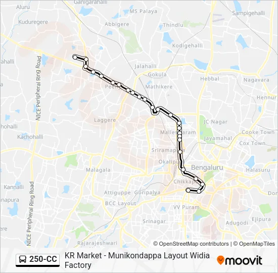 250-CC Bus Line Map