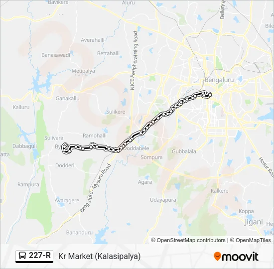 227-R Bus Line Map