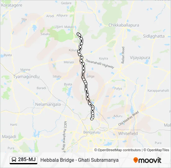 285-MJ Bus Line Map
