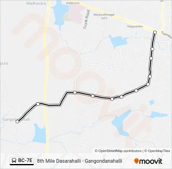 BC-7E Bus Line Map