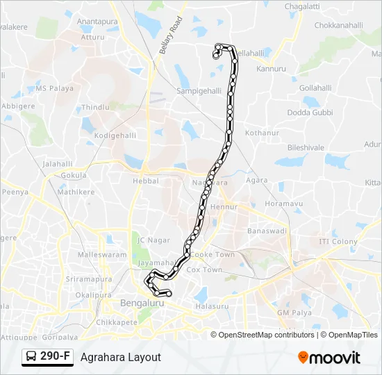 290-F Bus Line Map