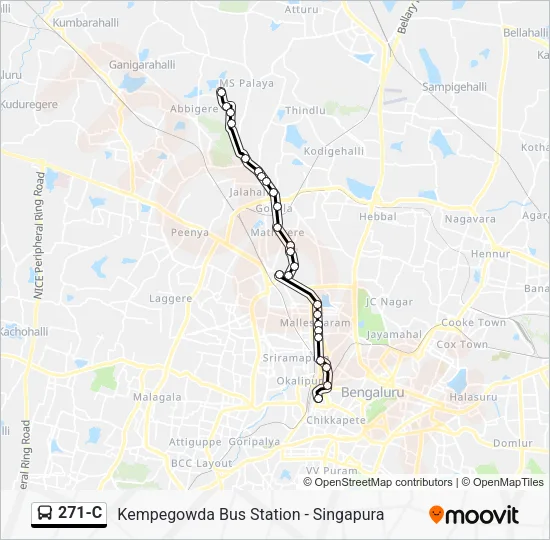 271-C Bus Line Map