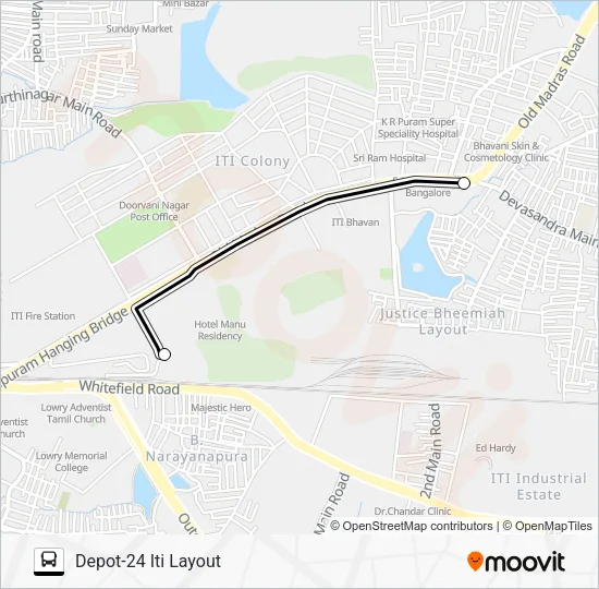 D24-KRPM Bus Line Map