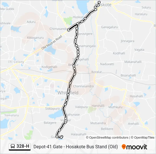 328-H Bus Line Map
