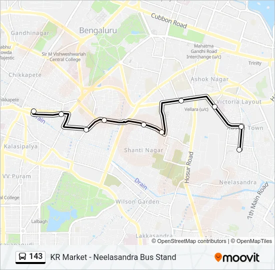 143 Bus Line Map