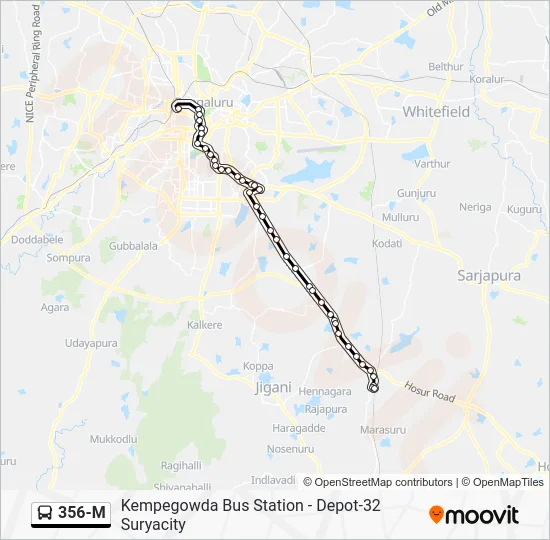 356-M Bus Line Map