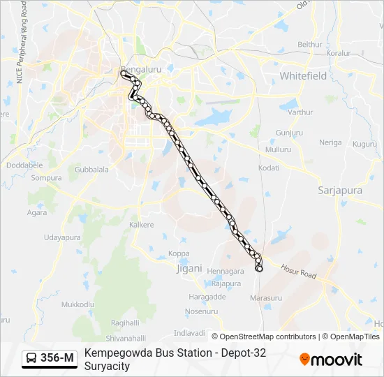 356-M Bus Line Map