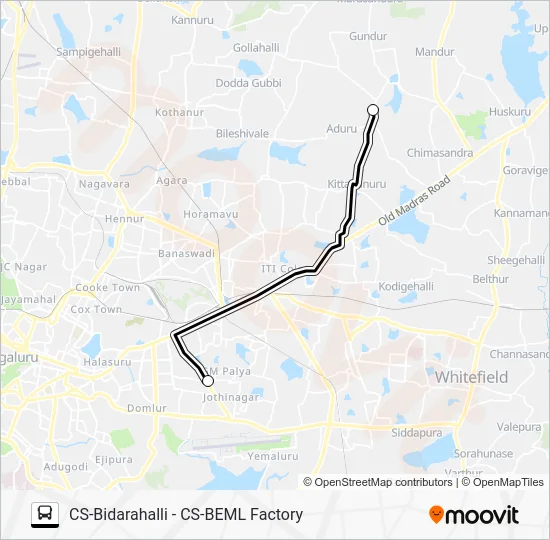 BEML A-31 Bus Line Map