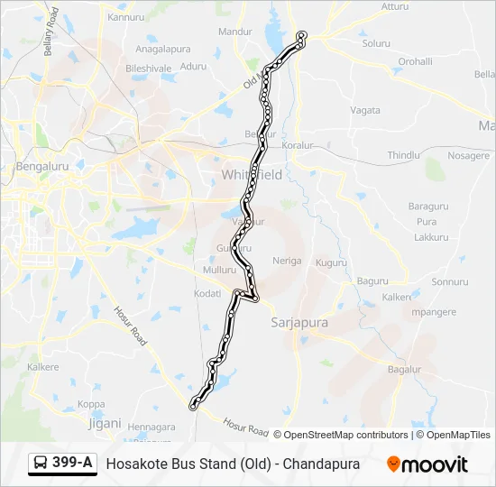 399-A Bus Line Map