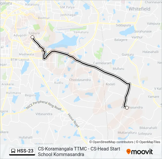 HSS-23 Bus Line Map