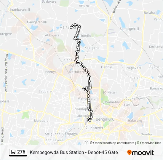 276 Bus Line Map