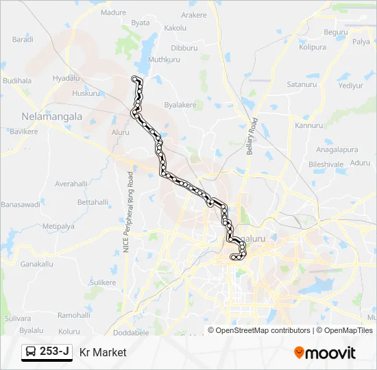 253-J Bus Line Map