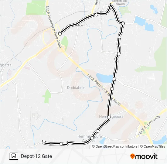 224 D12-KRBL Bus Line Map